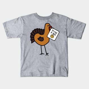 Thanksgiving Turkey with Anti Drugs Message Kids T-Shirt
